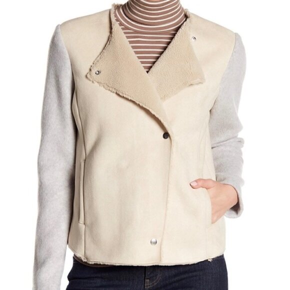 BB Dakota Glenna Faux Suede Sherpa Jacket - Picture 2 of 14